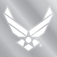 White Air Force Wings Back Static Cling