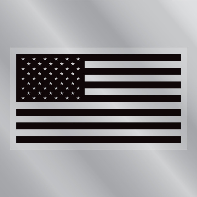 Black American Flag Rectangle Front Static Cling | Magnet America