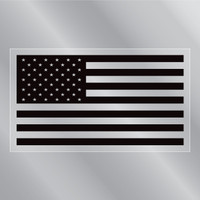 Black American Flag Rectangle Front Static Cling