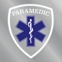 Paramedic with Star of Life Square Front Static Cling | Magnet America