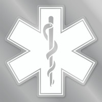 White Star of Life Clear Sticker