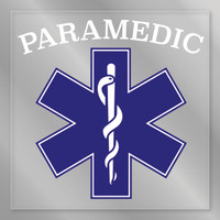 Paramedic with Star of Life Square Front Static Cling | Magnet America