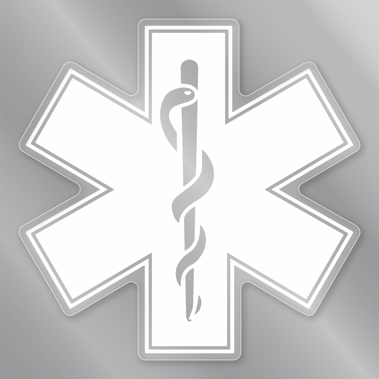 White Star of Life Front Static Cling | Magnet America