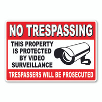No Trespassing This Property Is Protected By Video Surveillance Large Sticker