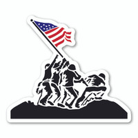 Iwo Jima Small Sticker