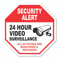 Security Alert 24 Hour Surveillance Large Magnet
