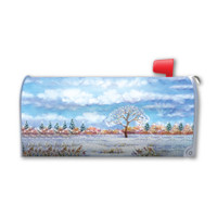 Seasons Field with Tree Winter Mailbox Cover Magnet