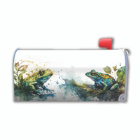 Watercolor Frogs Mailbox Cover Magnet