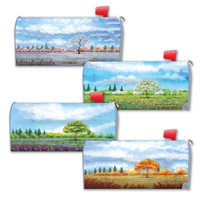 Seasons Field with Tree Pack Mailbox Cover Magnet Pack