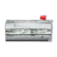 White Wood Design Mailbox Cover Magnet