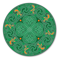 Shamrock/Celtic/St. Patricks Day Magnet - Triquetra Clover Knot Celtic