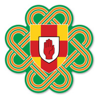 Shamrock/Celtic/St. Patricks Day Magnet - Celtic Clover Knot Ulster Heraldry