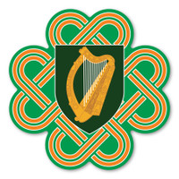 Shamrock/Celtic/St. Patricks Day Magnet - Celtic Clover Knot Leinster Heraldry