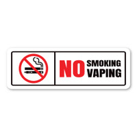 No Smoking / No Vaping - Rectangle design v1 - Magnet