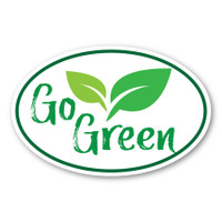 “Go Green” Oval Magnet