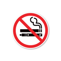 No Smoking / No Vaping - Circle design - Decal