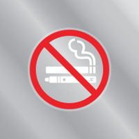 No Smoking / No Vaping - Circle design - Clear Decal