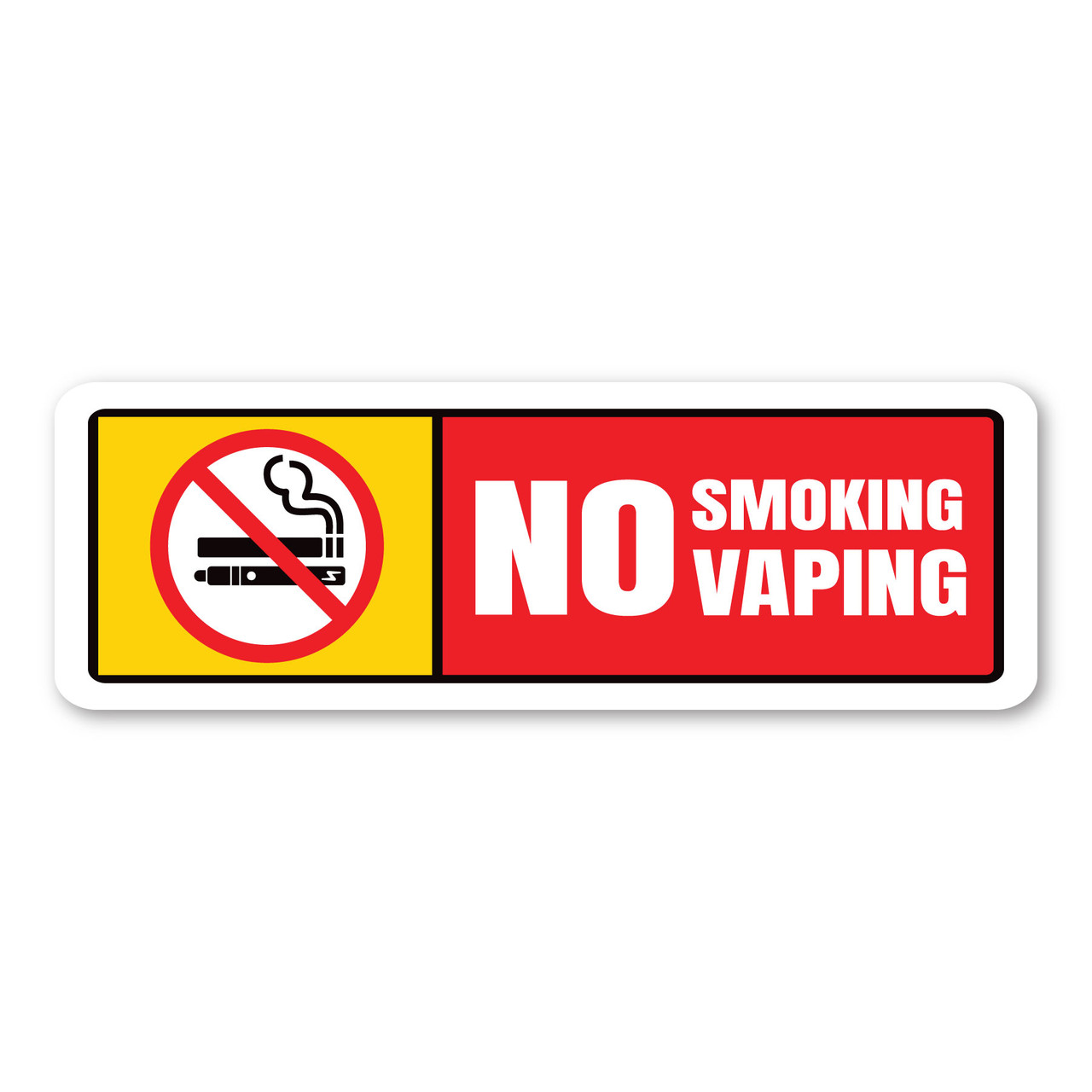 No smoking ステンドグラス No Smoking / No Vaping - Rectangle design v2 - Decal | Magnet America