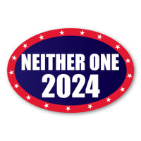"Neither One" 2024 Oval Magnet