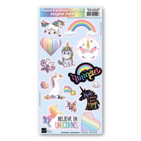 Pastel Rainbow Unicorn  Magnet Pack