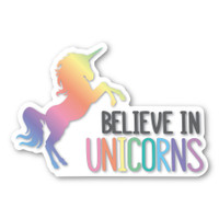 Pastel "Believe in Unicorns" Magnet