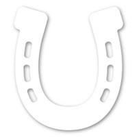 Horseshoe  - White Magnet