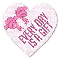 Breast Cancer Every Day is a Gift Heart Indoor Magnet
