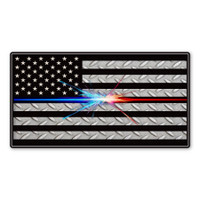 Mini Thin Red/Blue Line (Laser) Flag Magnet