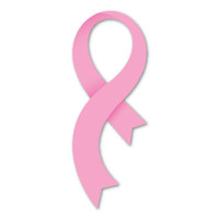 Breast Cancer Curvy Ribbon  Magnet