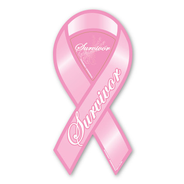 Celebrate the strength of survivors with this pink ribbon magnet. It's also a great way to show your support and raise awareness for breast cancer research.