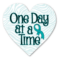 Cervical Cancer One Day at a Time Heart Indoor Magnet