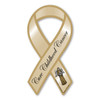 This mini ribbon magnet is a great way to show your support and raise awareness for childhood cancer research.