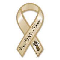 Cure Childhood Cancer Mini Ribbon Magnet