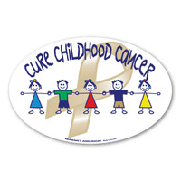 Cure Childhood Cancer Oval Magnet