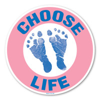 Choose Life Pink/Blue Circle Magnet