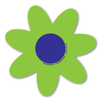 Green and Blue Flower Magnet