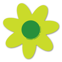 Green and Green Flower Magnet