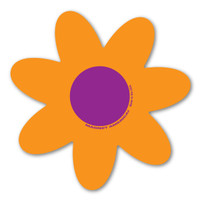 Orange and Purple Flower Magnet