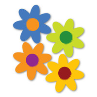 Set of 4 Pastel Flower Pack Magnet