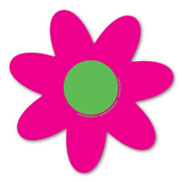 Pink and Green Flower Magnet