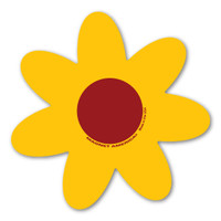 Yellow and Burgundy Flower Magnet