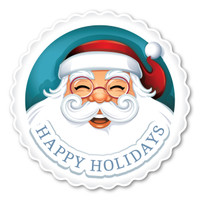 Happy Holidays Santa Magnet