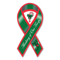 Thinking of our Troops Holiday 2-in-1 Ribbon Magnet