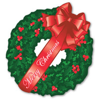 Merry Christmas Wreath Magnet