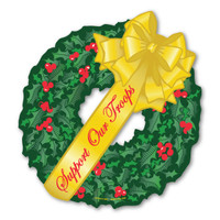 Support Our Troops Wreath Magnet
