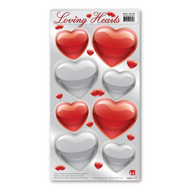 Spread the love with this hearts magnet pack. Great for decorating any vehicle for Valentine's Day or to decorate the bride and groom's getaway car at weddings!