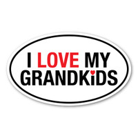 I Love My Grandkids Oval Sticker