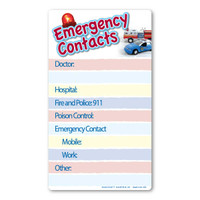 Emergency Contacts Memo Board Indoor Magnet