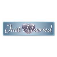 Just Married Bumper Strip Sticker