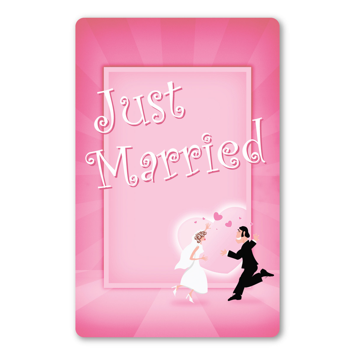Just Married Bride and Groom Car Sign Magnet | Magnet America
